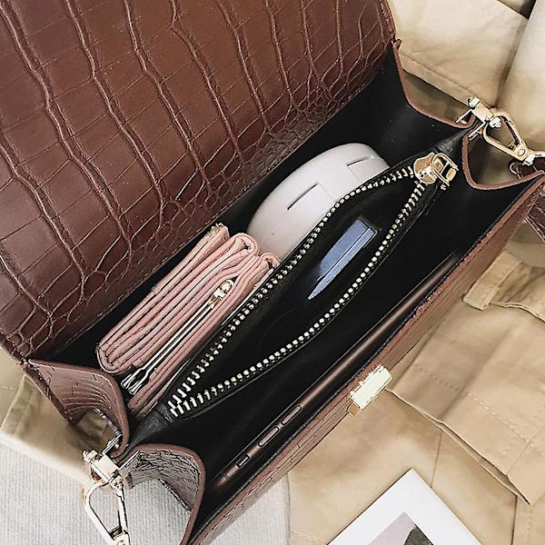 Dametasker i Læder - Modetaske til Kvinder og Piger - Skuldertaske - Crossbody Taske - Tote - Messenger - Kaffe