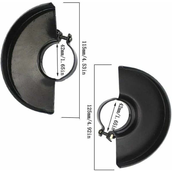 Angle Grinder Guard, Compatible with 115 and 125 mm Angle Grinders, Power Tool Accessories, Black, 2-pack
