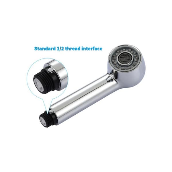 Chrome kitchen faucet spray head with 2 jets