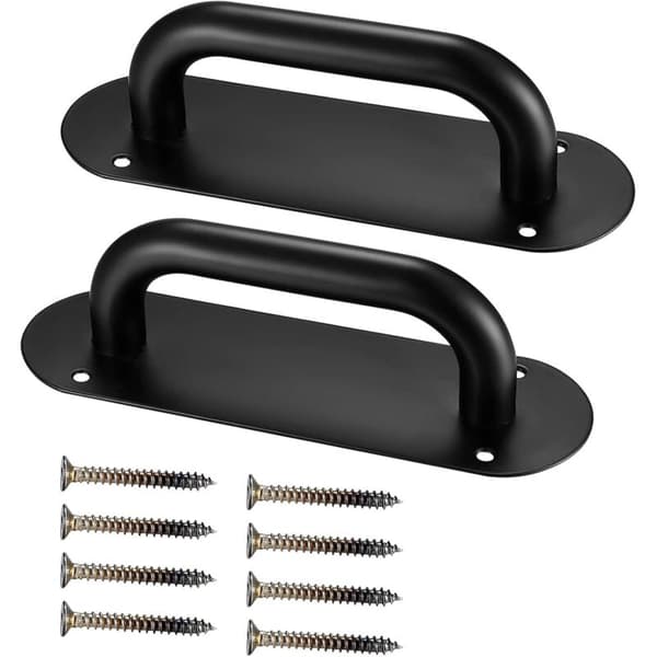 Sliding Door Handle, Set of 2 Barn Door Handles, Pull Handle with Back Plate, Gate Handle, Door Handle Plate