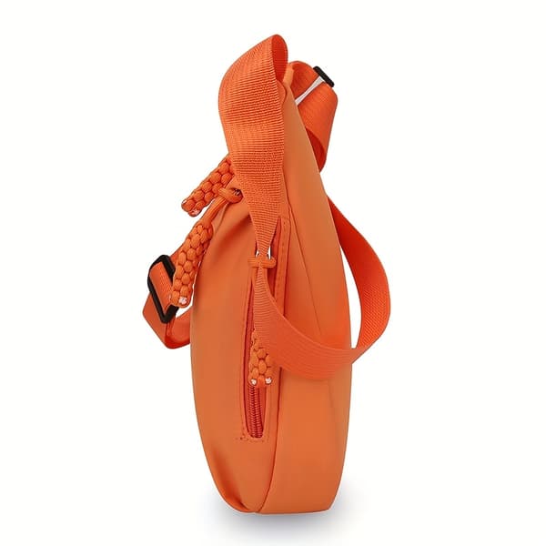 Slidstærk crossbody-taske i nylon til kvinder, tyverisikringsdesign, flere rum (passer til iPad), sort Black