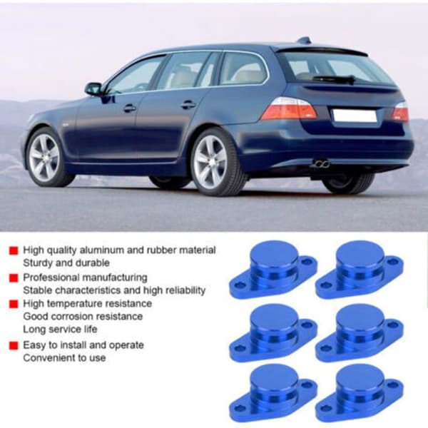 Sealing Plugs for 6x22mm Engine Swirl Flaps with Rubber Seals Compatible with M57/M57D25 (Blue)