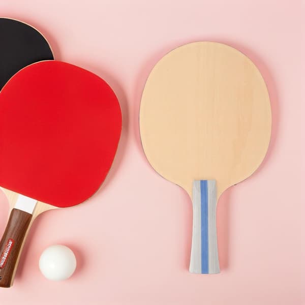2 Pcs Unfinished Wooden Table Tennis Rackets for Beginners