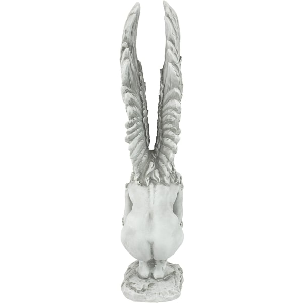 Angel Remembrance and Redemption Religious Garden Statue, Medium 24 cm, polyresin, antikk stein