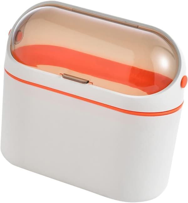 Wall-mounted Trash Can Small Kitchen Compost Bin Modern Lid Compact