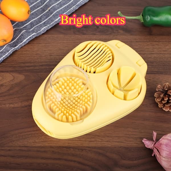 Heavy Duty Manual Egg Slicer, Divider, and Dicer, Multifunctional Round Blade for Omelets, Salads, Breakfast, Kitchen Tool