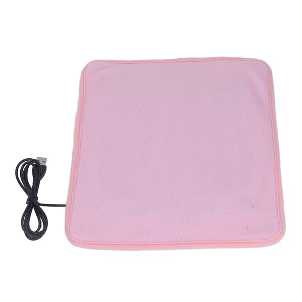 USB Heating Pad 3 Temperature Settings Keep Warm Shoulder Neck Leg Waist Heated Mat with Timer Pink