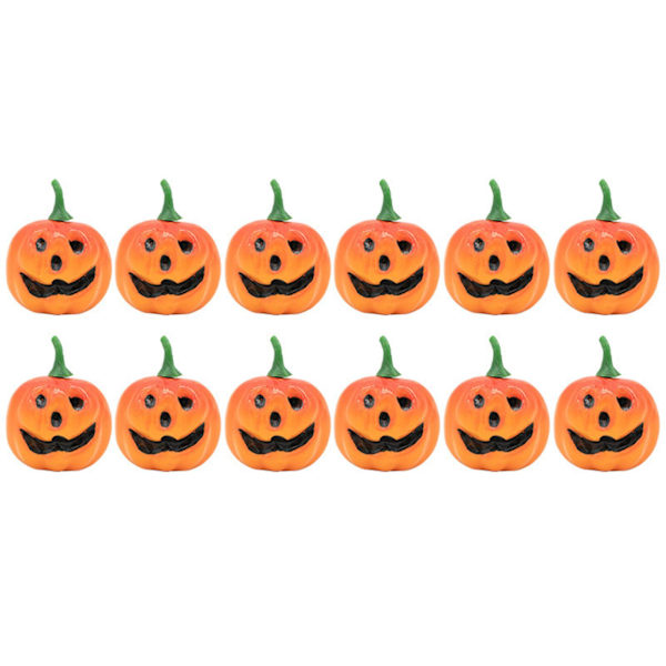 6/12 Styk Mini Halloween Kunstig Skum Grøntsagspumpekin Simulation DIY Håndværk Hjem Fødselsdagsfest Bryllup Dekoration Forbrugsvarer Gul 6 Hvid 6