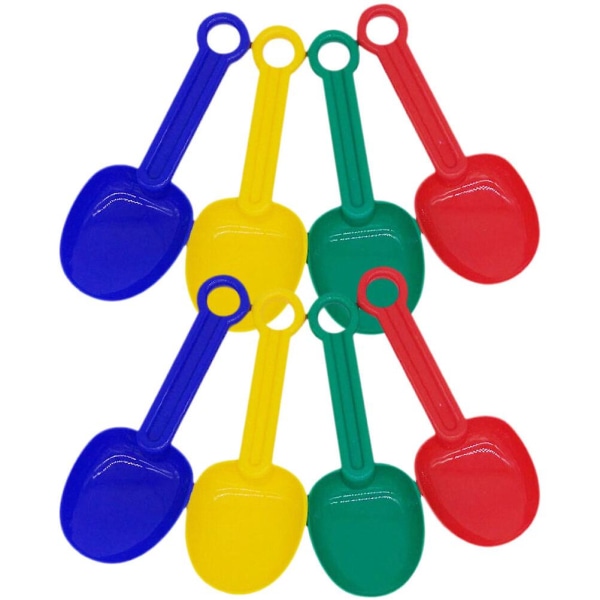 8 stk Fargerike Strandspader Leke Plast Mini Spader Leke For Barn Strand Sandgraving Lekeasso Assorted Color 21.5X8.5CM