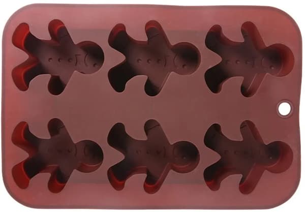 Generic Silicone Mold for Chocolate Gingerbread Man Dishwasher Safe