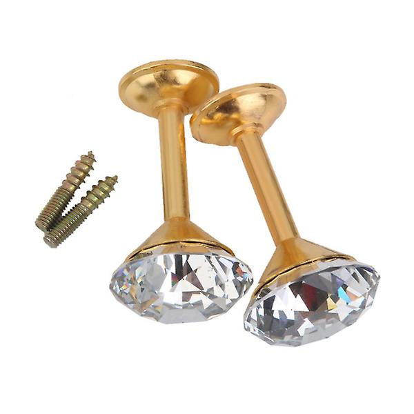 2 stk. Krystal Gardin Diamant Gardin Tiebacks Dør Kvast Krog Draperi Tieback Gardin Tiebacks Gylden