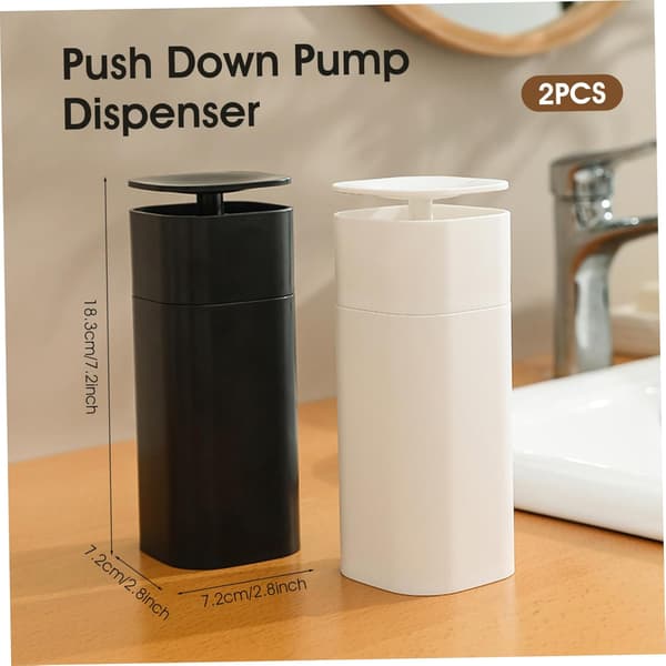2-pack tryckpumpsdispenser, påfyllningsbar handtvålsdispenser, läckagesäkra tomma flaskor