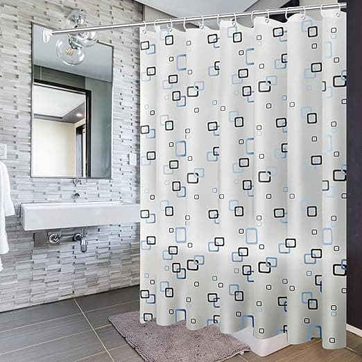 1 stk. badeforhæng, 200x200cm badekarforhæng med krog