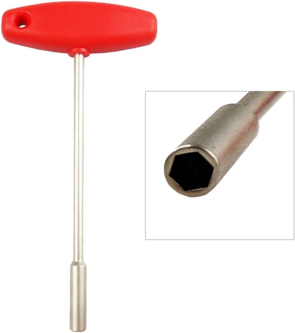 Hidden Spoke Wrench T-shaped Socket Wrench 5.5mm Hex Hole Bicycle Wire Adjustment Tool