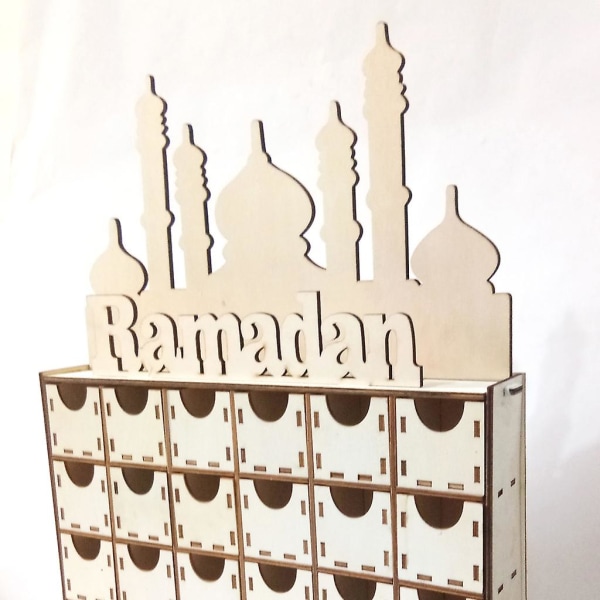 Puinen MDF-laatikko Ramadan Advent Calendar Ornament
