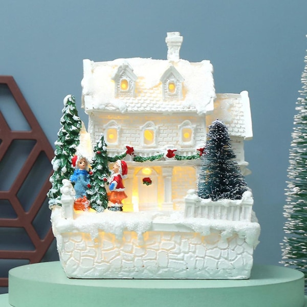 Miniatyr Jul Igloo Lys Batterier Julepynt GaverB