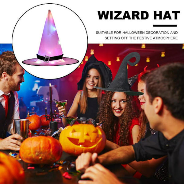 Halloween Hat Hængende Hat LED Lyser Halloween Dekorationer Hat