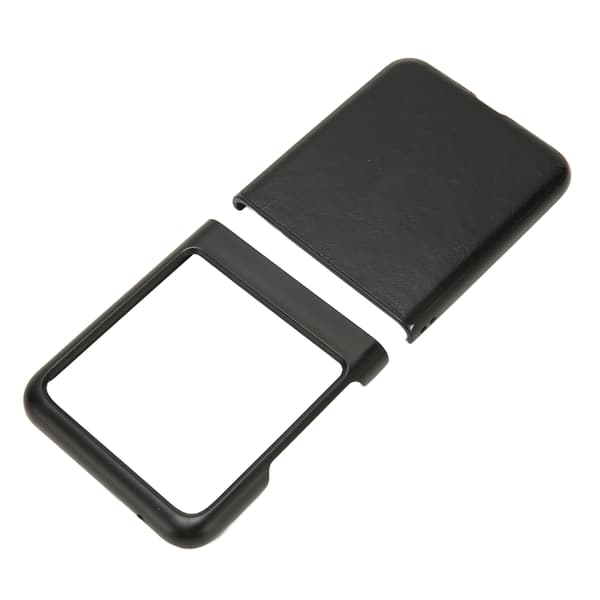 Foldable Phone Case Phone Protective Case ABS Anti Scratch Minimalist Phone Accessory for Motorola Razr 40 Ultra Black Leather Pattern