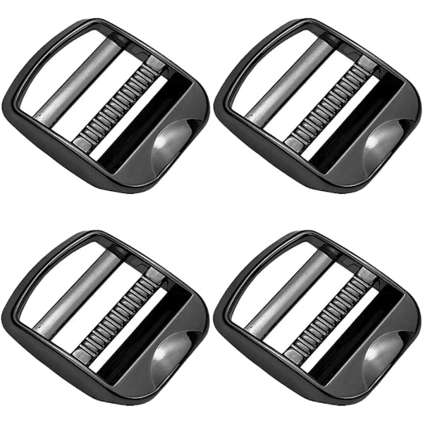 (10-pack) Spännen i zinklegering, metallstegslås, justerbar för ryggsäcksremmar, tillbehör 25 mm (svart)