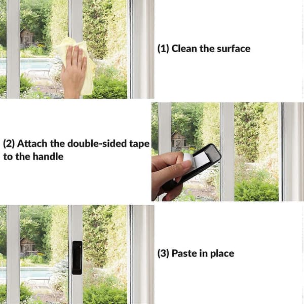 Self-adhesive door and window handle for cabinet doors, instant opening, practical self-adhesive sliding door handle, extra handle for kitchen