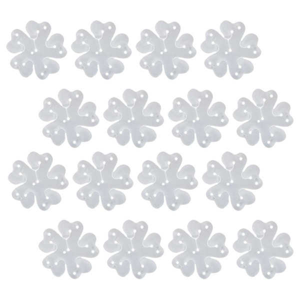 50 stk. 5-i-1 Blomsterformede Ballonclips Holder til Bryllup Fødselsdagsfest Transparent 6,5X6,5CM Transparent 6.5X6.5CM