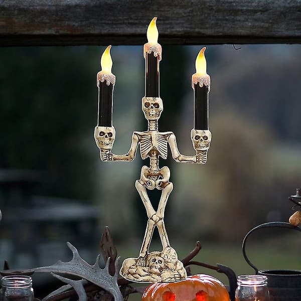 2 stk. LED elektronisk lampe til Halloween-dekorationer