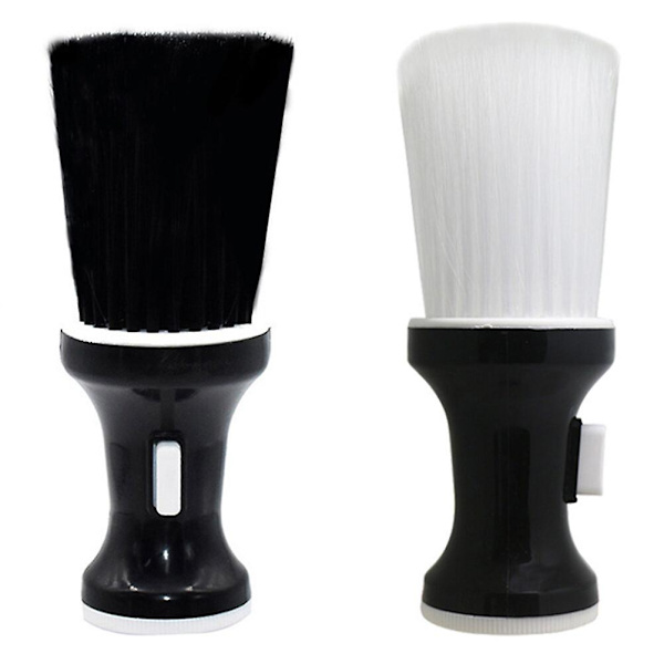 2 stk. Hårstyling Tilbehør Barberartikler Mini Halsbørste Hårbørste Støvbørste Hårklippebørste Hvid 16,5x5cm