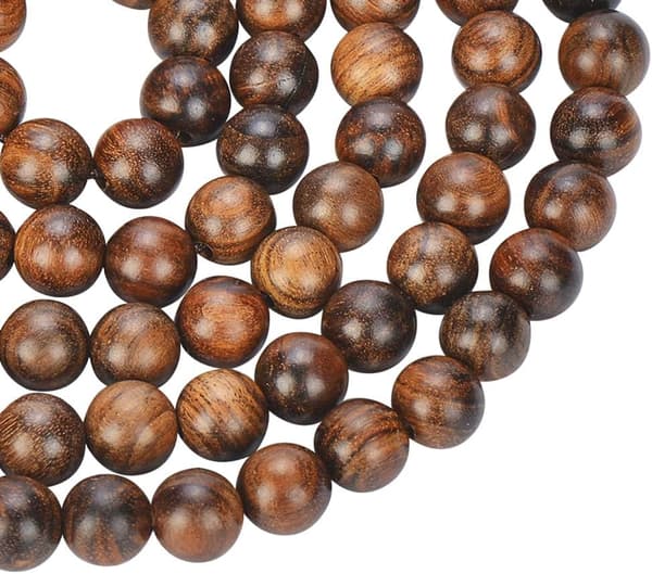 86cm 108 8mm Mala Pärlor Armband Bön Meditation Sandelträ Elastiskt