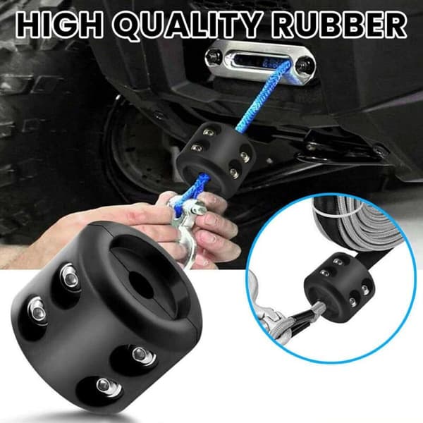 Rubber Winch Cable Stopper Line Saver, Safety Winch Hook Stopper, Universal Winch Line Saver for ATV UTV Vehicles