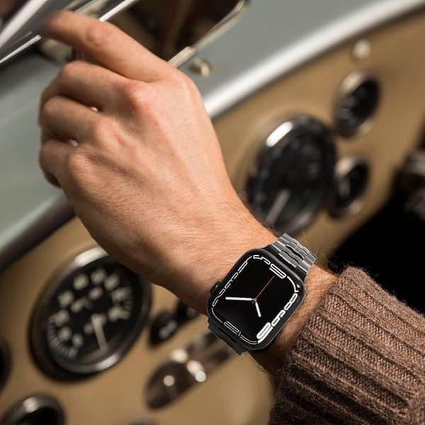 MNCdigi - Rustfrit Stål Ultra Rem - Titanium - Til iWatch 42mm - 44mm - 45mm - 49mm ...