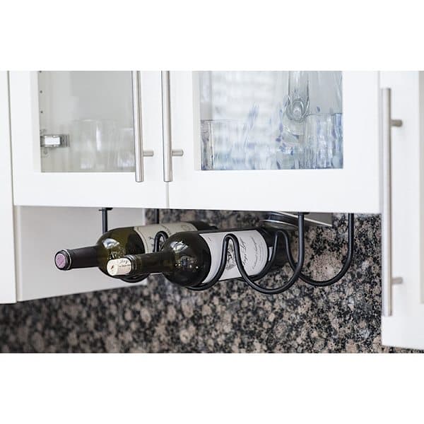 (2-pack, Black) Countertop Wine Rack - Storage Organizer for Ki-XS3-