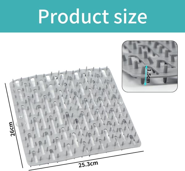 Sink Protector with Suction Cups, Multifunctional Non-Slip Sink Mat for Sink Protection and Dish Rack