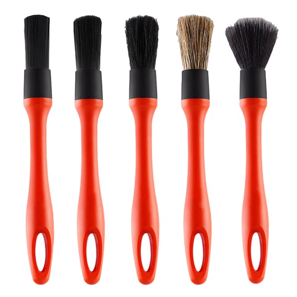 Car Cleaning Brush Set Streamlined Handle Detachable Head Interior Cleaning
