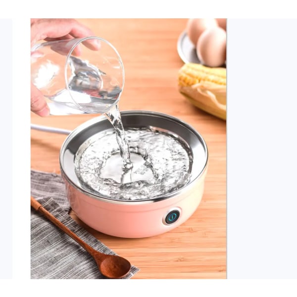 Elektrisk eggkoker, rask eggkoker med automatisk avstenging for myke, medium, kokte, posjerte, dampende egg, grønnsaker og dumplings, rustfritt stål