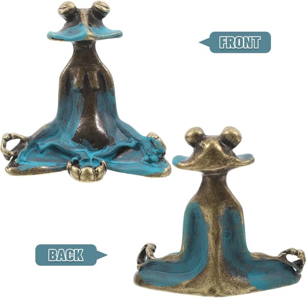 Incense Holder Sitting Frog Figurine Copper Unique Frog Design Aromatic Atmosphere