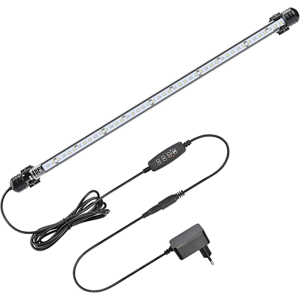LED Akvarielys Med Timerfunktion, Nedsænkelig Hvid Og Blå Lys, Justerbar Belysning Til Fiskekum, 4w, 230 Lm
