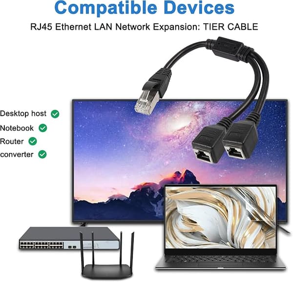 RJ45-kobler, RJ45 Ethernet-netværkssplitter