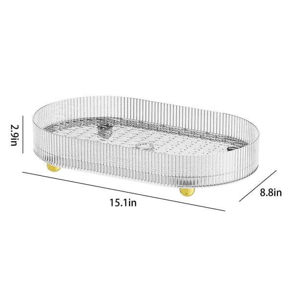 Opvaskbakke, Kopbakke 15x8,8 Tommer, Opvasktørrer Til Køkkenbordplade, Kaffe Og Te Bakke Clear