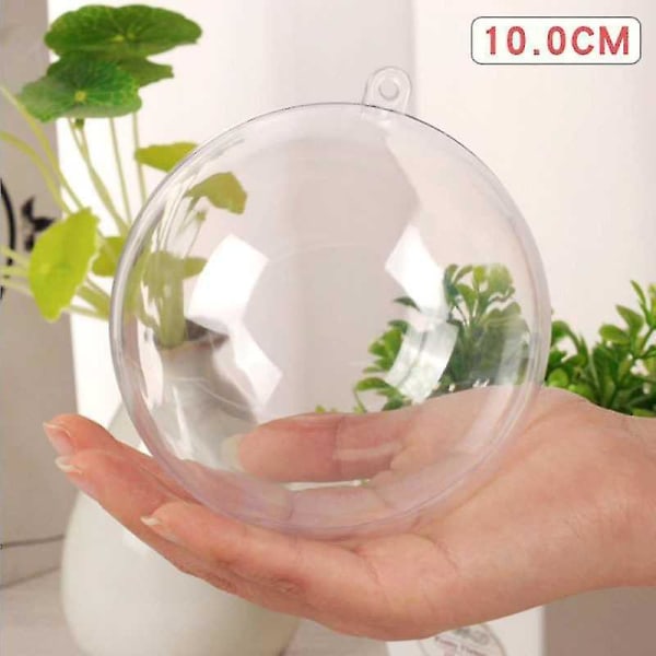Akryl Fyllbare Kuler Assorterte Klare Plastpyntkule Juletrærdekorasjon (2 stk, Transparent Farge)