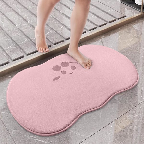 Kylpyhuoneen lattiamatto Imuva Ovi Matto Kylpyhuoneen Oven Sisäänkäynti Nopeasti Kuivuva Matto Vessa Liukumaton Matto To Pink