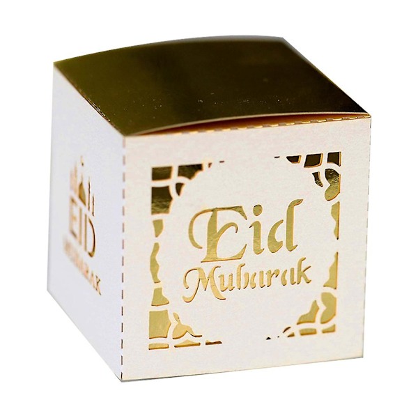 50x Godisask Ramadan Presentask Sortiment Elfenbensvit