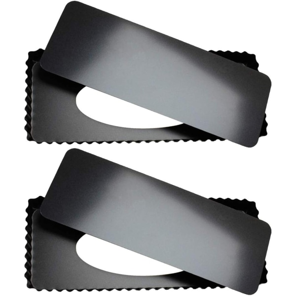 2 pakke 14" x 5,75" non-stick tærteform med tærteform med aftagelig bund, rektangulær tærtebageform