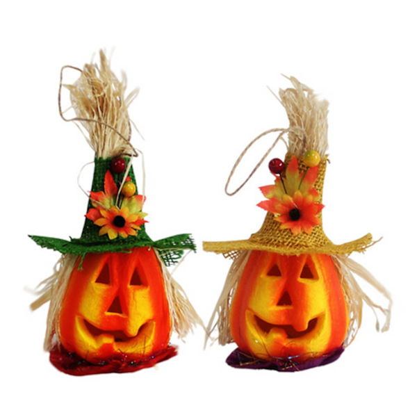 Halloween-dekorasjoner Utenfor Halloween-dekorasjoner Inne Utendørs Dekor Halloween Gresskarlampe LED Høst Gresskardekor