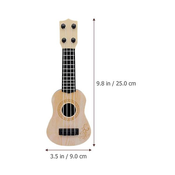2 st Barn Ukulele Leksaker Plast Ukulele Musikinstrument Pedagogisk Leksak Beige 25X9X2.7CM