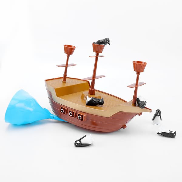 Spännande piratskeppsbalansspel - Se till att pingvinerna inte faller!