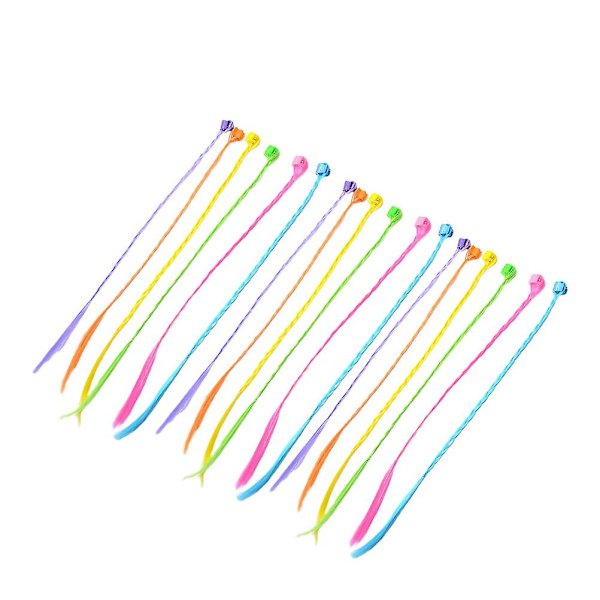 36 kpl Hiusponnari Klipsi Letitetty Neon Hiuslisäke Letitetyt Hiukset Lasten Leluhiuslisäkkeet 0,5*31cm