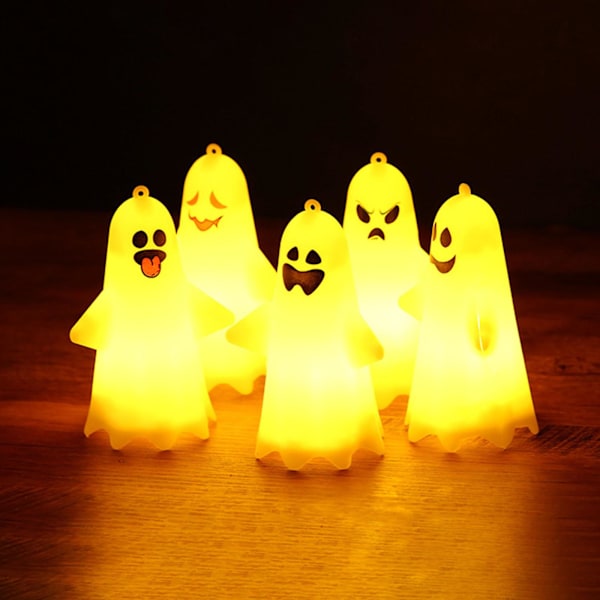 BHalloween LED-vilkkuvat valot riippuva haamu pukeutumisvaloilla kauhu rekvisiittaB