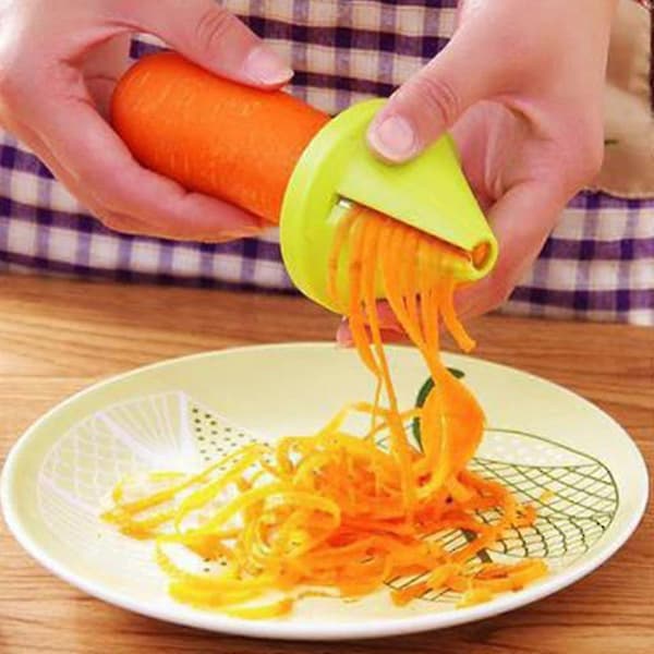 Portable Vegetable Slicer Spiral Device Funnel Carrot Radish Cutter Quick Practical Easy Use Kitchen Gadget