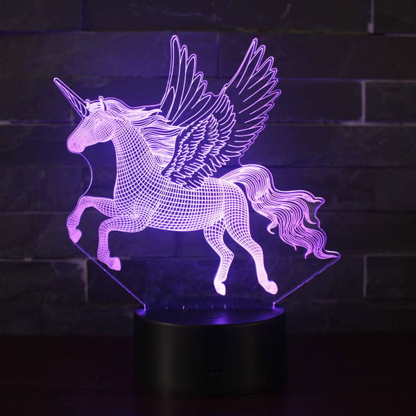 3D Night Light with Remote Control Smart Touch 16 Colors