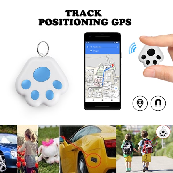 Smart GPS-spårare med Bluetooth-stöd, Anti-Lost-larm, Lokator
